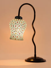 Multicolor Mosaic Glass Zig Zag Curvy Table lamp with Iron Base (EN01)
