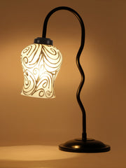 Multicolor Mosaic Glass Zig Zag Curvy Table lamp with Iron Base (EN10)