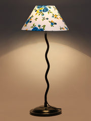 Printed Cotton Zig Zag Table Lamp with Iron Base (AE12)