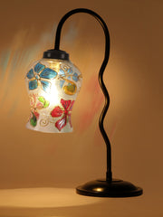 Multicolor Mosaic Glass Zig Zag Curvy Table lamp with Iron Base (EN09)
