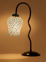Multicolor Mosaic Glass Zig Zag Curvy Table lamp with Iron Base (EN01)
