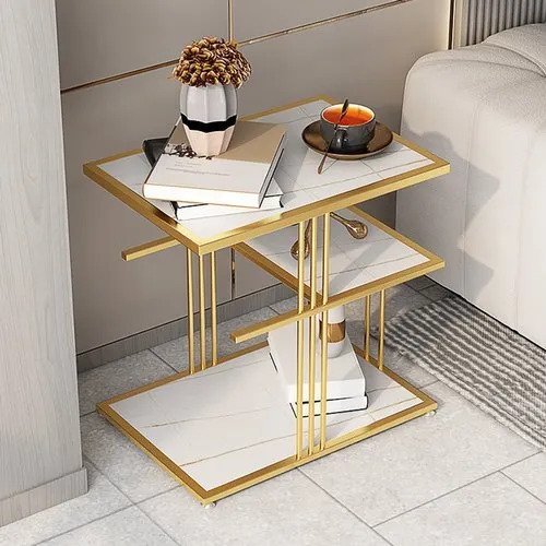 Metal Bedside Table (Gold)