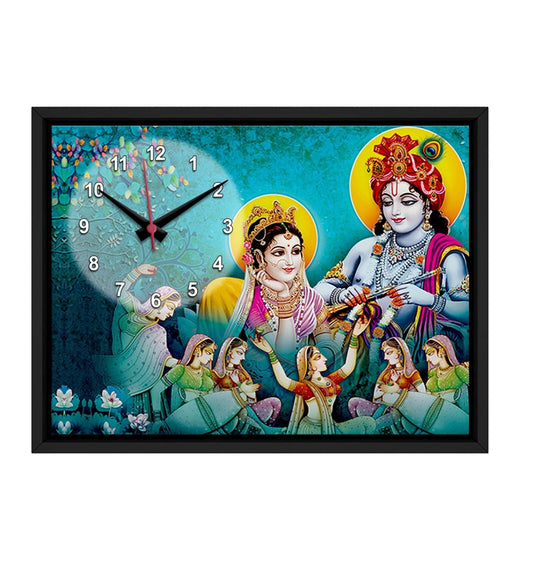 Radha Krishna MDF Modern Analog Wall Clock