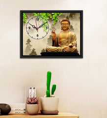 Gautam Buddha Inspired MDF Analog Wall Clock