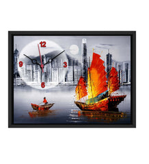 Ship Scenery Printed Analog MDF Modern Wall Clock