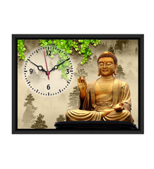 Gautam Buddha Inspired MDF Analog Wall Clock