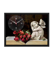 White Statue Printed Analog MDF Modern Wall Clock