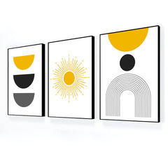 Mid Century Abstract Modern Printable Design Wall Art Set Of 3