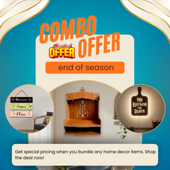 Wooden Temple ,Kitchen Rules Backlit Wall Art &  Wall Art Combo Wall Hanging