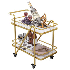 Contemporary Bar Trolley With Decorative Trolley