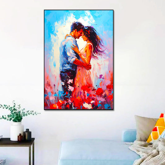 Beautiful Romantic Couple Wall Art Print Romantic Artwork on Canvas Wall Paintings