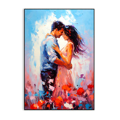 Beautiful Romantic Couple Wall Art Print Romantic Artwork on Canvas Wall Paintings