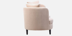 Elegant Beige Corduroy Velvet Sofa for Living Room & Lounge