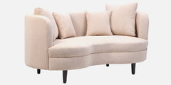 Elegant Beige Corduroy Velvet Sofa for Living Room & Lounge