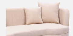 Elegant Beige Corduroy Velvet Sofa for Living Room & Lounge