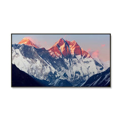 Big Panoramic Beautiful Everest And Lhotse At Sunset Canvas Painting