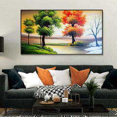 Beautiful Nature Scenery Canvas  Wall Painting Big Panoramic