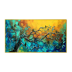 Beautiful Birds On Tree Scenery Canvas Wall Painting