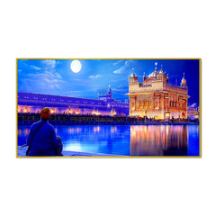 Sikh Golden Temple Scenery Canvas  Wall Painting Big Panoramic