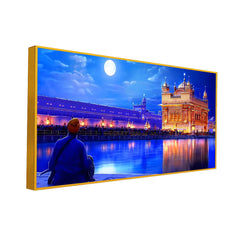 Sikh Golden Temple Scenery Canvas  Wall Painting Big Panoramic