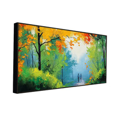 Walk in The Park Relaxing Big Panoramic Canvas  Wall Painting