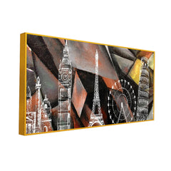Beautiful World Famous Monuments Scenery Wall Painting & Art Canvas Printed