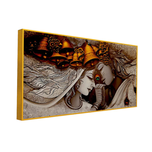 Divine Radha Krishna Canvas Wall Painting