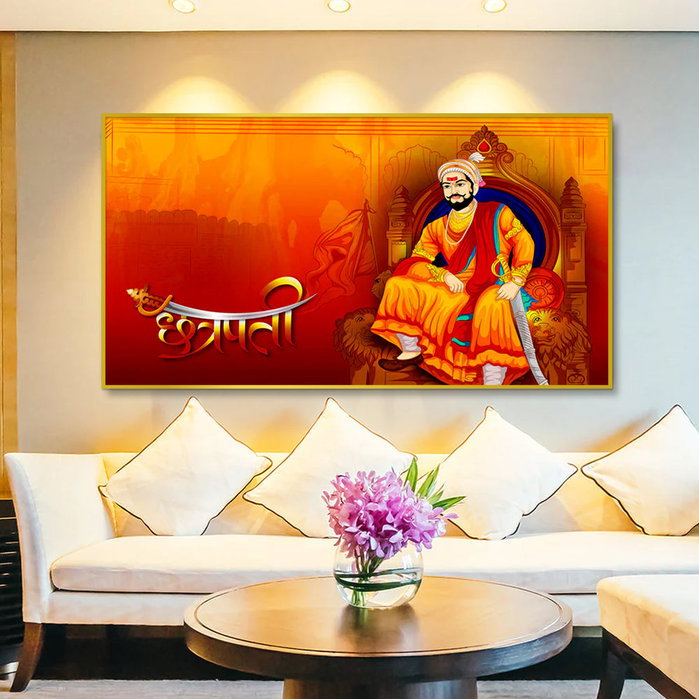 Chhatrapati Shivaji Maharaj Canvas Painting for Living Room