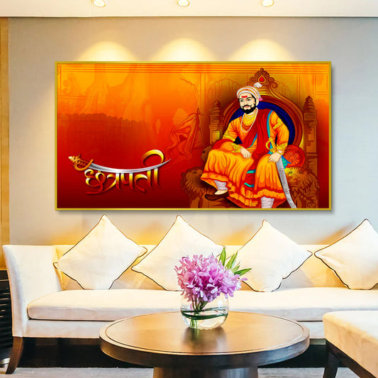 Chhatrapati Shivaji Maharaj Canvas Painting for Living Room