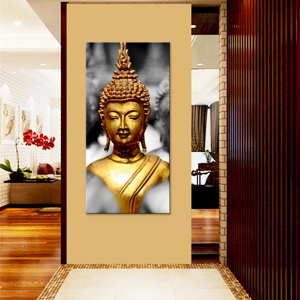 Beautiful Golden Buddha Canvas Printed Spiritual Wall Painting