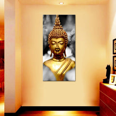 Beautiful Golden Buddha Canvas Printed Spiritual Wall Painting
