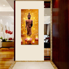 Buddha Statue In Water Painting Canvas Printed Wall Painting