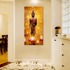 Buddha Statue In Water Painting Canvas Printed Wall Painting