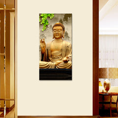 Blessing Buddha Spiritual Vertical Wall Painting