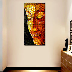 Beautiful Buddha Mosaic Vertical Wall Painting