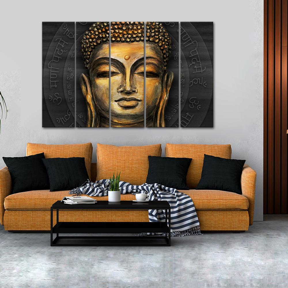 Buddha face abstract Wall Painting