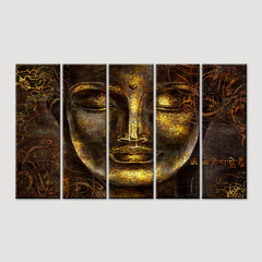 Bronze Buddha Stretched Canvas Painting