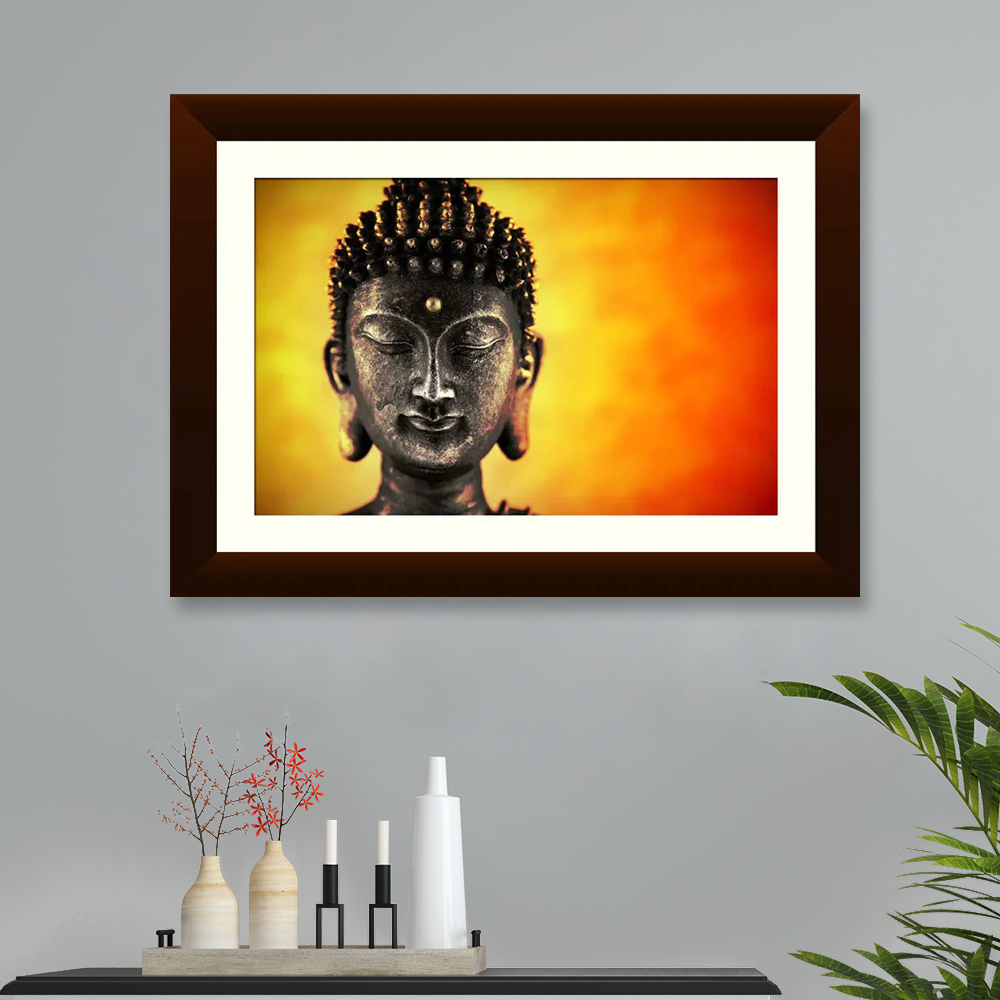 Beautiful Gautam Buddha Framed Wall Painting