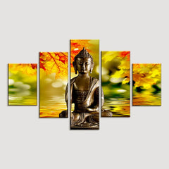 Peaceful Buddha 5 Pieces Canvas Art