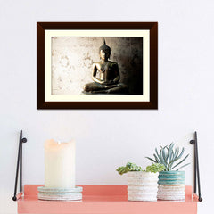 Peaceful Lord Gautam Buddha Wall Frame Painting