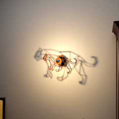 Wooden Tiger Shadow Lamp