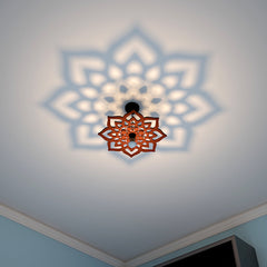 The Wide Floral Art Ceiling Shadow Light