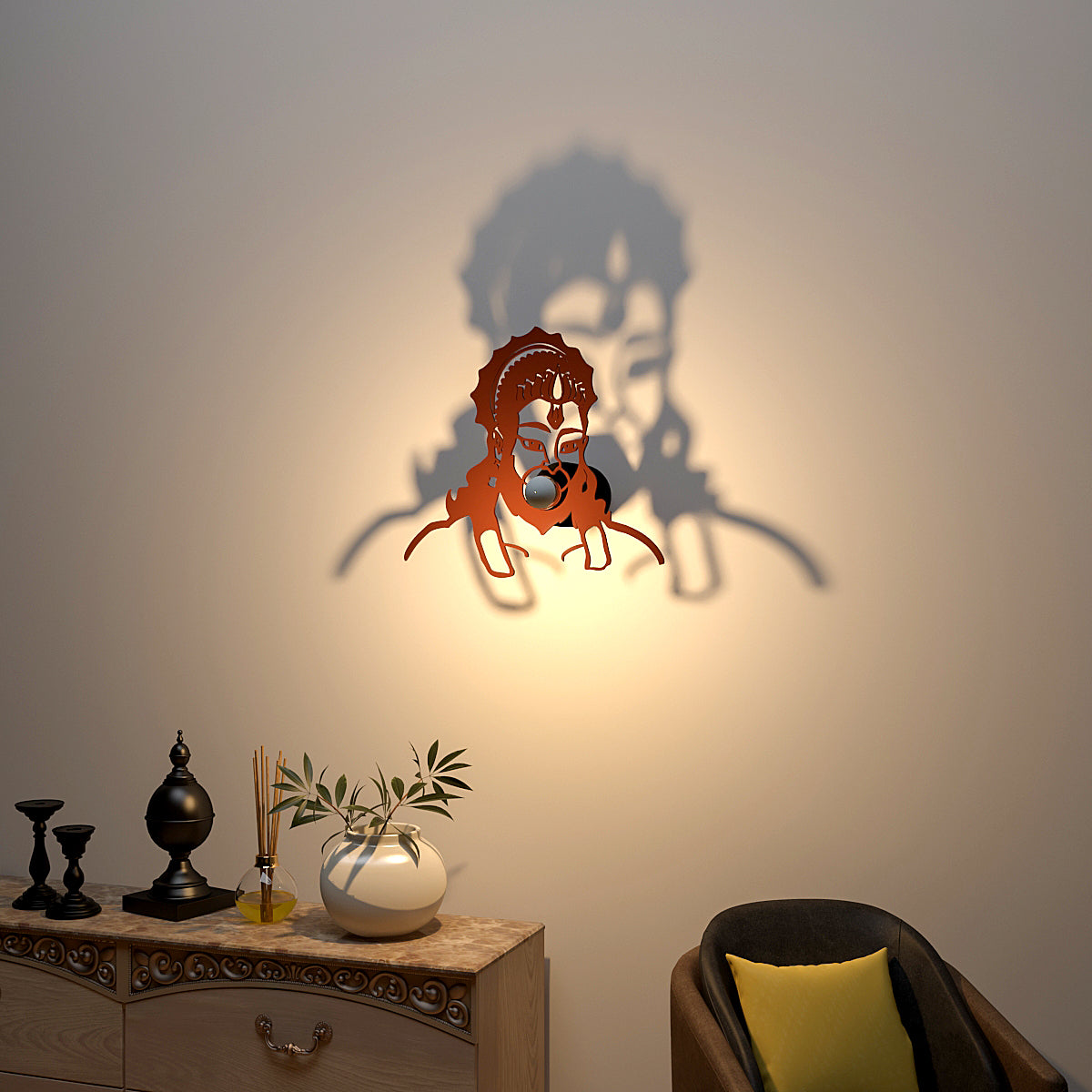 Shri Hanuman Face creative Shadow lamp