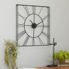 Circle In A Square Designer Metal Wall Clock