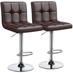Luxurious Leatherette Brown Bar Stool / Long Chair