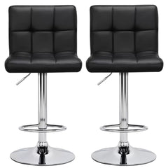 Luxurious Leatherette Black Bar Stool / Long Chair