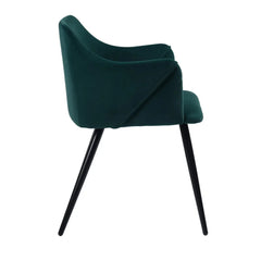 Emerald Rich Cushiony Velvet Lounge Chair