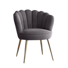 Grey Crafted Shell Designer Lounge Chair