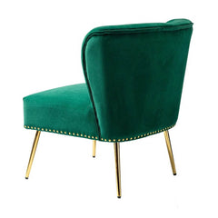 Minimalist Green Velvet Lounge Chairs Set Of 2