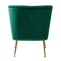 Minimalist Green Velvet Lounge Chairs Set Of 2